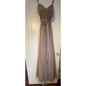Jenny You Bridesmaid - strapless chiffon- Shell color - size 6